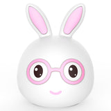 Smiling Rabbit Creative Touch 3D LED Decorative Night Light, AAA Battery Version, AAA Battery Version (Pink), AAA Battery Version (Blue)