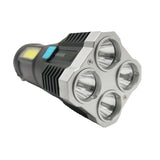 S03 4 x SMD 3030 + COB Strong Light USB Rechargeable LED Flashlight