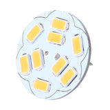 G4 4W 200LM 9 LED SMD 5730 Round Decorative Light for Indoor / Outdoor Decoration, DC 12V, Back Pins, LED1512WL, LED1512WW