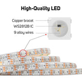 WS2812B 5050 SMD LED RGB Bare Board Rope Light, 30 LED/m, DC 5V, Length: 1m, Bare Board Rope Light 30 LED/m