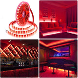 USB 5050 SMD LED Red Light Waterproof Epoxy Rope Light, 30 LED/m, DC 5V, Length: 2m, 30 LED/m, Red Light