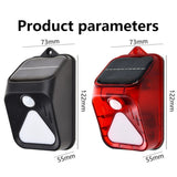 Solar Burglar Alarm Light Remote Control Human Body Induction Alarm