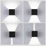 IP65 Waterproof Cubic Shape Outdoor and Indoor Decorative Light for Living Room, Bedroom, Aisle, Hotel, AC 85-265V, Black Shell White Light, Black Shell Warm White, White Shell White Light, White Shell Warm White