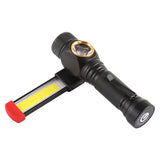 W550 10W 800LM USB Charging T6 + COB IPX6 Waterproof Strong LED Flashlight Work Lamp with 5-Modes