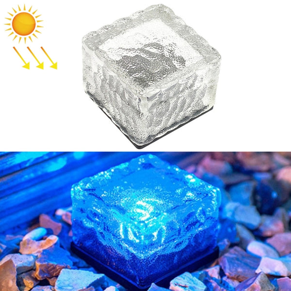 Solar Powered Square Tempered Glass Outdoor LED Buried Light Garden Decoration Lamp IP55 Waterproof，Size: 7 x 7 x 5cm, 7 x 7 x 5cm