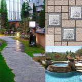 Solar Powered Square Tempered Glass Outdoor LED Buried Light Garden Decoration Lamp IP55 Waterproof，Size: 7 x 7 x 5cm, 7 x 7 x 5cm