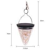 Solar Energy Conical Starlight Pendent Lamp IP55 Waterproof Outdoor Garden Decoration Light