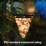 Solar Energy Conical Starlight Pendent Lamp IP55 Waterproof Outdoor Garden Decoration Light