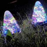 Solar Energy Conical Starlight Pendent Lamp IP55 Waterproof Outdoor Garden Decoration Light