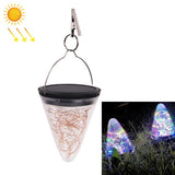 Solar Energy Conical Starlight Pendent Lamp IP55 Waterproof Outdoor Garden Decoration Light