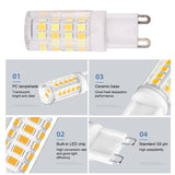 G9 52 LEDs SMD 2835 4000K LED Corn Light, AC 220V