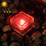 IP68 Waterproof Solar Powered Tempered Glass Outdoor LED Buried Light Garden Decoration Lamp with 0.2W Solar Panel