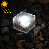 IP68 Waterproof Solar Powered Tempered Glass Outdoor LED Buried Light Garden Decoration Lamp with 0.2W Solar Panel