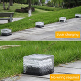 IP68 Waterproof Solar Powered Tempered Glass Outdoor LED Buried Light Garden Decoration Lamp with 0.2W Solar Panel