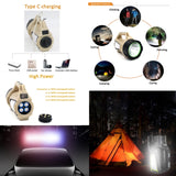 T100-A Multifunctional Rechargeable Digital Display Flashlight LED Spotlight, Lumen: 1200-1500LM, T100-A