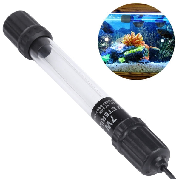 UV-007 7W Ultraviolet Germicidal Lamp Disinfection Light for Aquarium, EU Plug, 7W