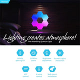 3 PCS / Set LifeSmart Creative Geometry Assembly Quantum Light with Base, Smart APP Control / Voice Control, 3 PCS