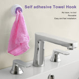 Self-Adhesive Hooks Towel, Purple, Orange, Rose, Green