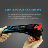 TPU Shell Handle Grip with Game Card Slot Anti-Shock Cover Silicone Case for Nintendo Switch, TPU Shell