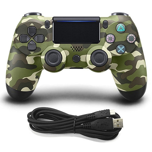 Wired Game Controller for Sony PS4, Green Camouflage