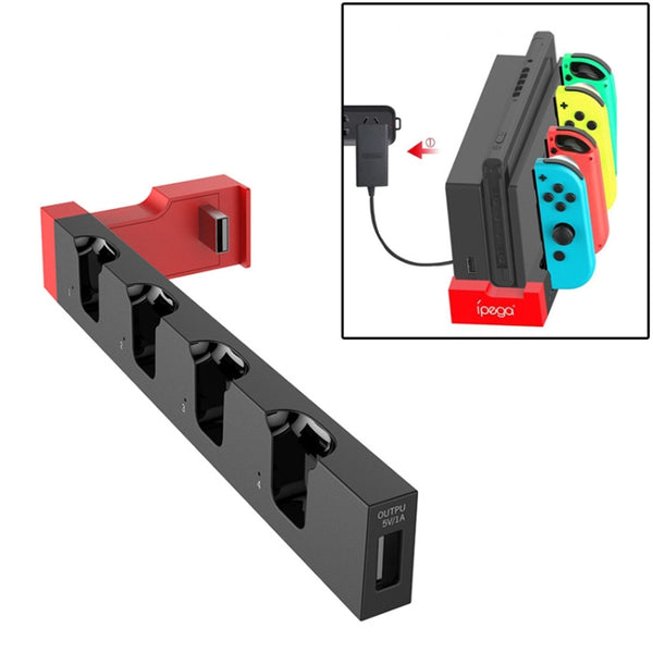 iPega PG-9186 Game Controller Charger Charging Dock Stand Station Holder with Indicator for Nintendo Switch Joy-Con, PG-9186