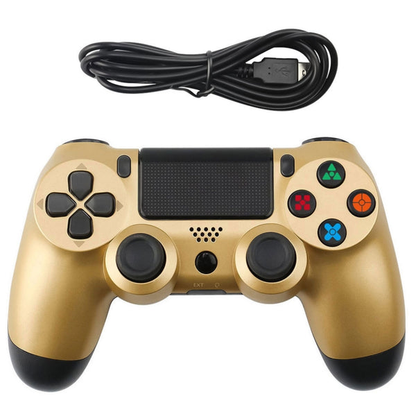 Snowflake Button Wired Gamepad Game Handle Controller for PS4, Gold, Silver