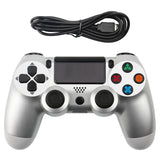 Snowflake Button Wired Gamepad Game Handle Controller for PS4, Gold, Silver