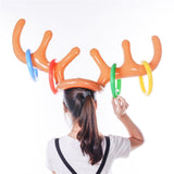 Inflatable Reindeer Antler Cute Deer Head Child Throw Ring Games Toy, Inflatable Reindeer