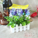 Wooden Flower Planter Fence Storage Holder Pot, Size: 10cm x 10cm x 7cm, Length: 10cm