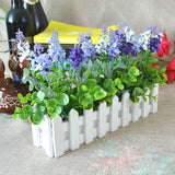 Wooden Flower Planter Fence Storage Holder Pot, Size: 30cm x 7.5cm x 8cm, Length: 30cm