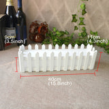 Wooden Flower Planter Fence Storage Holder Pot, Size: 40cm x 9cm x 11cm, Length: 40cm