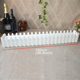 Wooden Flower Planter Fence Storage Holder Pot with Foam, Size: 100cm x 9cm x 11cm, Length: 100cm