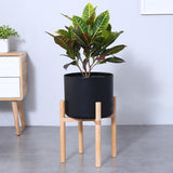 Flower Pot Set Solid Wood Flower Frame + PP Flower Pot