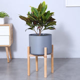 Flower Pot Set Solid Wood Flower Frame + PP Flower Pot