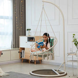 Indoor Single Cotton Rope Woven Swing Chair