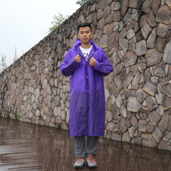 Long Sleeve Cuff Windproof Upgrade Version of One-piece Environmental Protection Transparent Raincoat Average Size