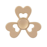 Fidget Spinner Toy Stress Reducer Anti-Anxiety Toy for Children and Adults,  2 Minutes Rotation Time, Steel R188 Beads Bearing + Zinc Alloy Material, Three Leaves Heart Flower Shape, Three Leaves Heart Flower