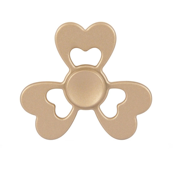 Fidget Spinner Toy Stress Reducer Anti-Anxiety Toy for Children and Adults,  2 Minutes Rotation Time, Steel R188 Beads Bearing + Zinc Alloy Material, Three Leaves Heart Flower Shape, Three Leaves Heart Flower