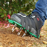 Garden Lawn Garden Tools Grass Ripper Spiked Shoes with 8 Metal Buckles, With 8 Metal Buckles (Black), With 8 Metal Buckles (Green)