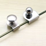 Zinc Alloy Bright Open Hole Free Glass Cabinet Door Handle, Size: L, L