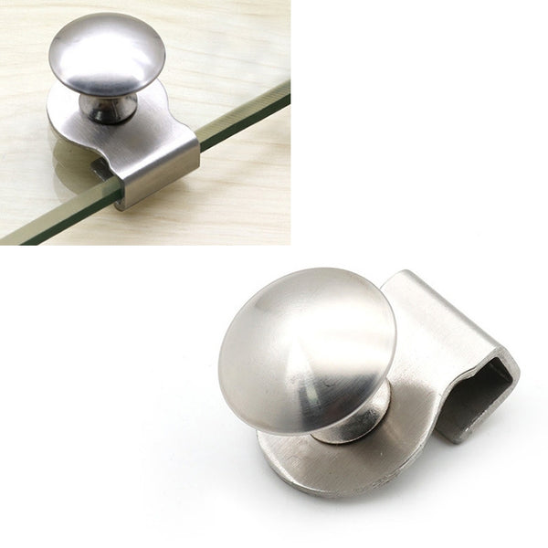 Stainless Steel Wire Drawing Open Hole Free Glass Cabinet Door Handle, Size: S, S