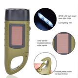 AOTU AT5503 Outdoor Solar Hand-Crank Power Emergency LED Flashlight