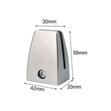 Flat Shape Aluminum Alloy Office Desktop Screen Fixing Clip Partition Clip (Silver), Flat Shape (Silver)