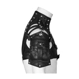 FHG303BK Leather Armor Shape One-shoulder Bag for Ladies, Armor Shape