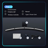 Xiaomi Youpin LYMAX Pro Computer Monitor Light Bar USB-C/Type-C Stepless Dimming Screen Hanging Light, LYMAX Pro