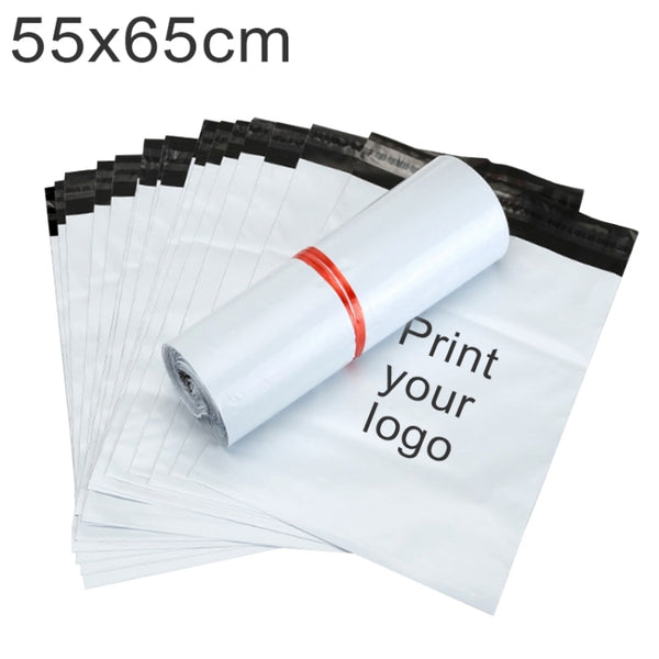 100pcs / Pack 55x65cm Custom Printed Thick Plastic Courier Bags with Your Logo for Products Packaging & Shipment, 55x65cm,Pink(10000 PCS), 55x65cm,Silver Grey(20000 PCS), 55x65cm,White(100pcs / Pack)