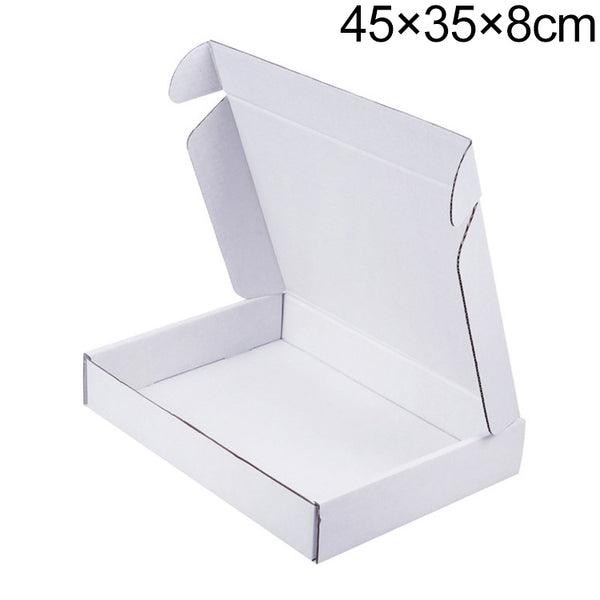 Shipping Box Clothing Packaging Box, Color: White, Size: 45x35x8cm, 45x35x8cm