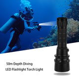 PULUZ 1000LM Aluminum Alloy 50m Depth Diving LED Flashlight Cold White Light Torch Light, 1000LM/Powered by 1 Battery