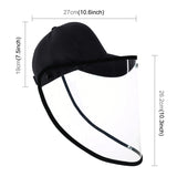 Anti-Saliva Splash Anti-Spitting Anti-Fog Anti-Oil Protective Baseball Cap Mask Removable Face Shield, Baseball Cap Mask, Baseball Cap Mask/Blue, Baseball Cap Mask/Red