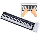 Portable Roll-up 49-Key Soft Keyboard Piano, 49 Standard Keys  White